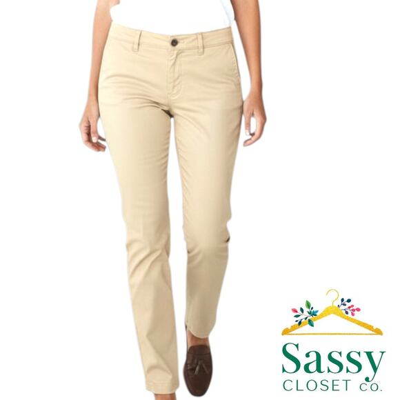 Tommy Hilfiger Pants - Tommy Hilfiger Tan Stretch Chino Pants Cotton Blend Sz 8 EUC